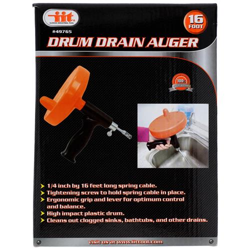 16ft DRUM DRAIN AUGER