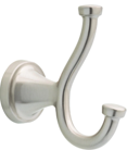 Delta Larkin Spotshield Brushed Nickel Double-Hook Wall Mount Towel Hook