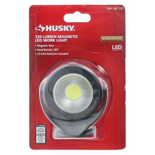 HUSKY MAGNETIC LED ROTATING WORK LIGHT 120 LUMEN