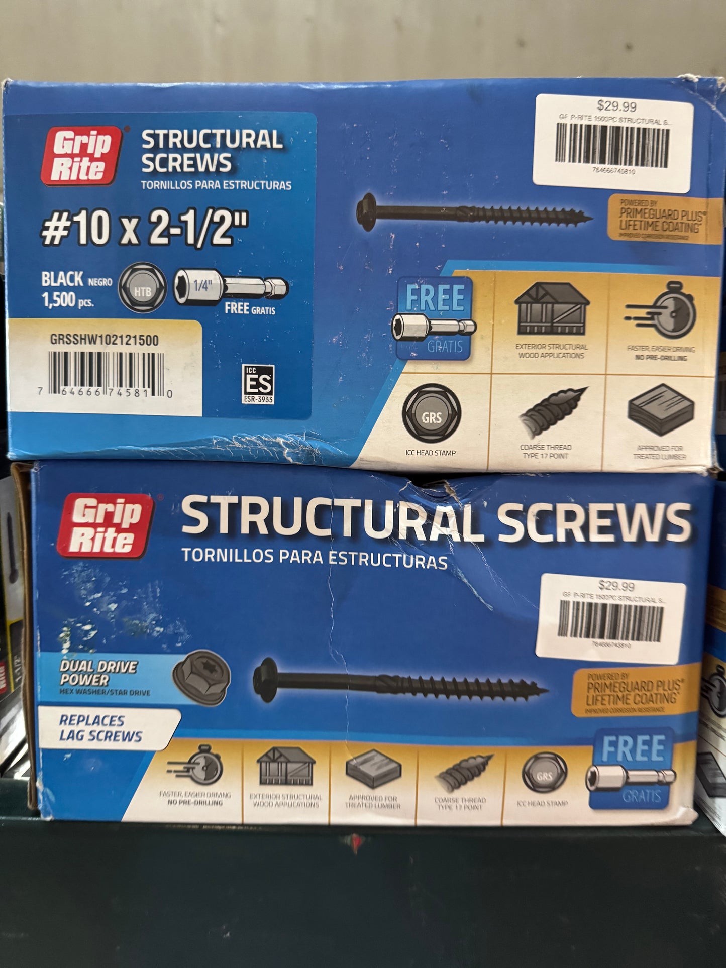 GRIP-RITE 1500PC STRUCTURAL SCREWS