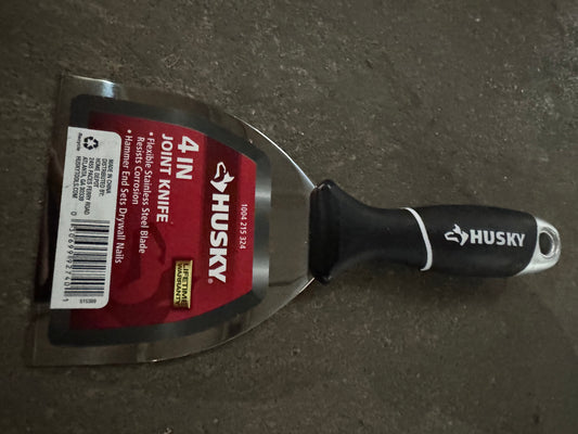 HUSKY 4in. Stainless Steel Hammer-End Joint Knife with Soft