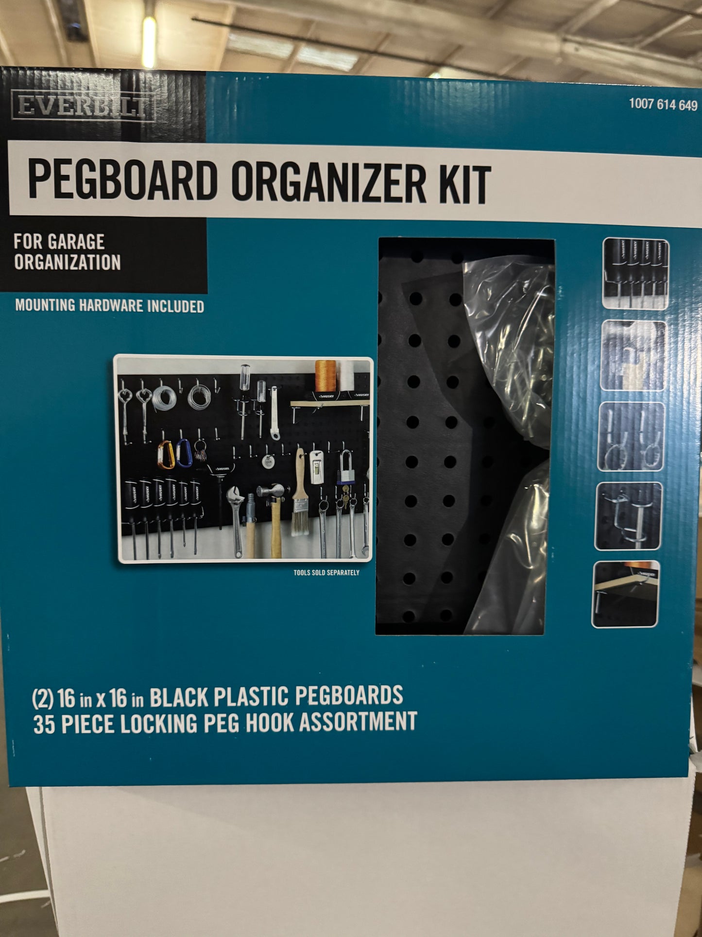 EVERBILT 35 PCS Everbilt Pegboard Organizer Kit for Garage
