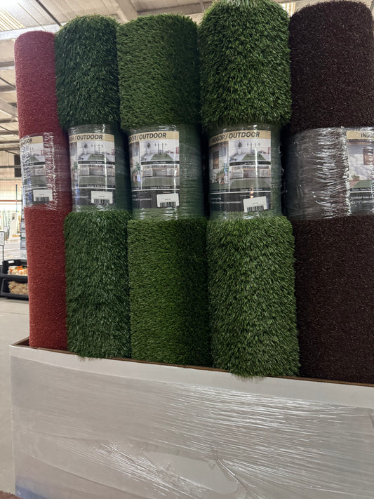 6'x7.5' Indoor/Outdoor Artificial grass area rug