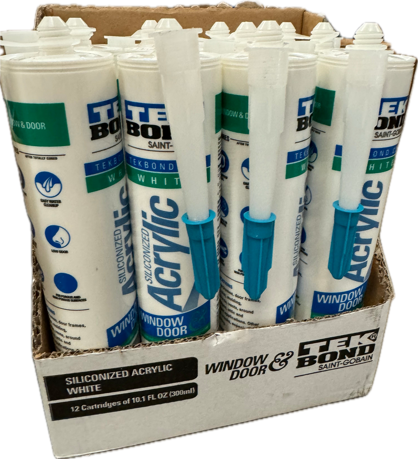 10OZ CLEAR SILICONE CAULK ACRY - TEK BOND