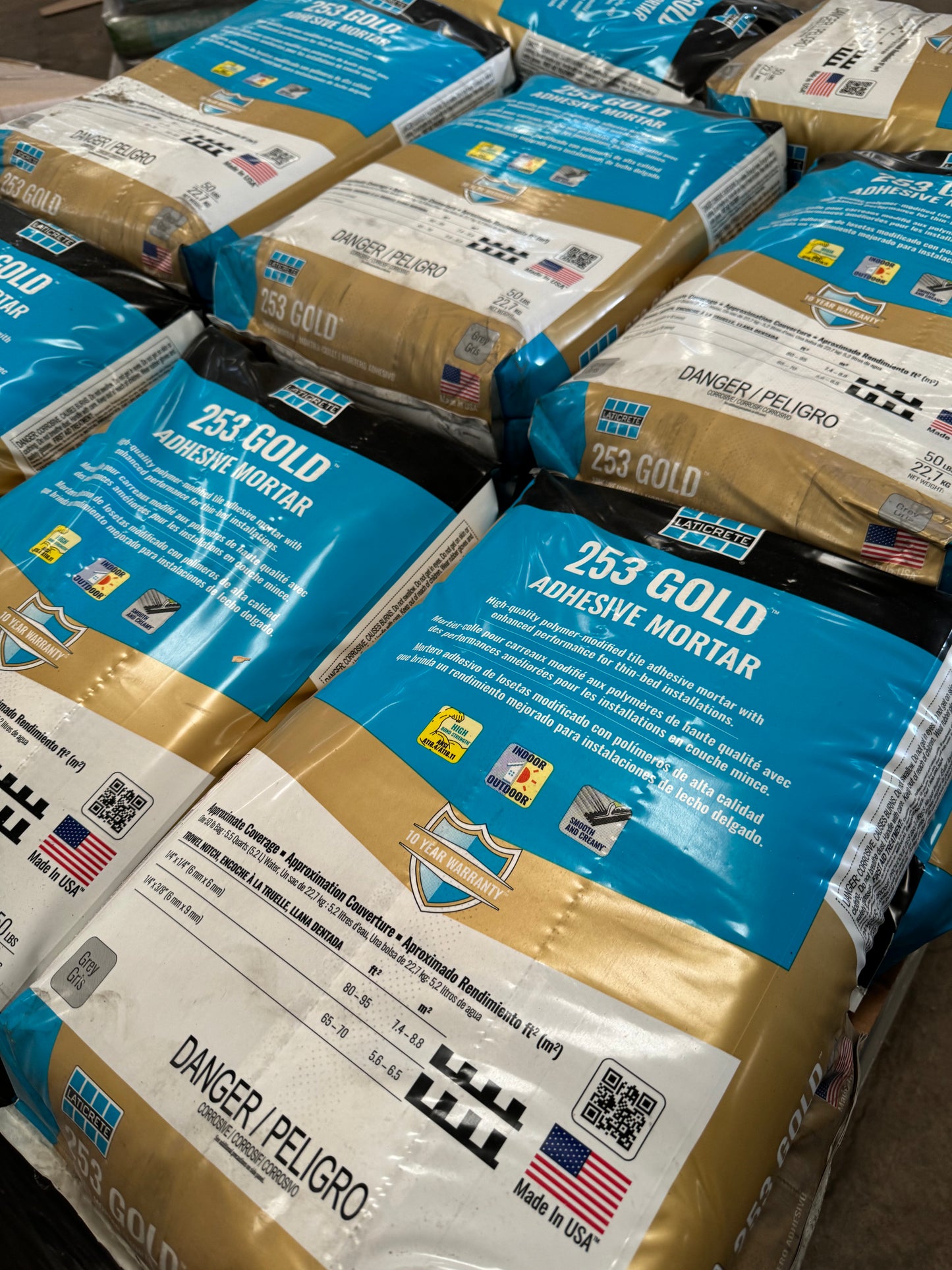 253 GOLD Grey 50LB Adhesive Mortar