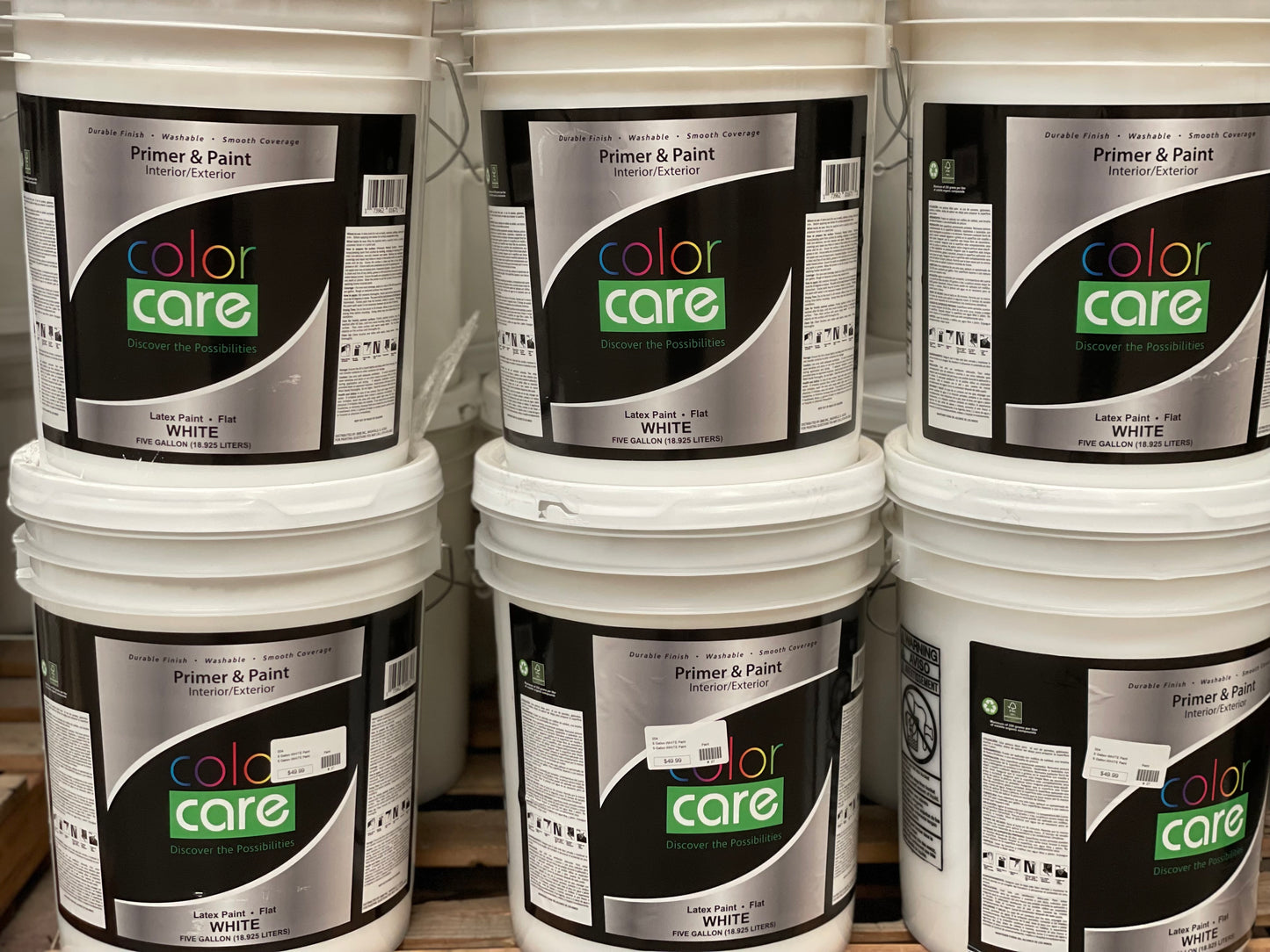 Color Care 5 Gallon WHITE Paint