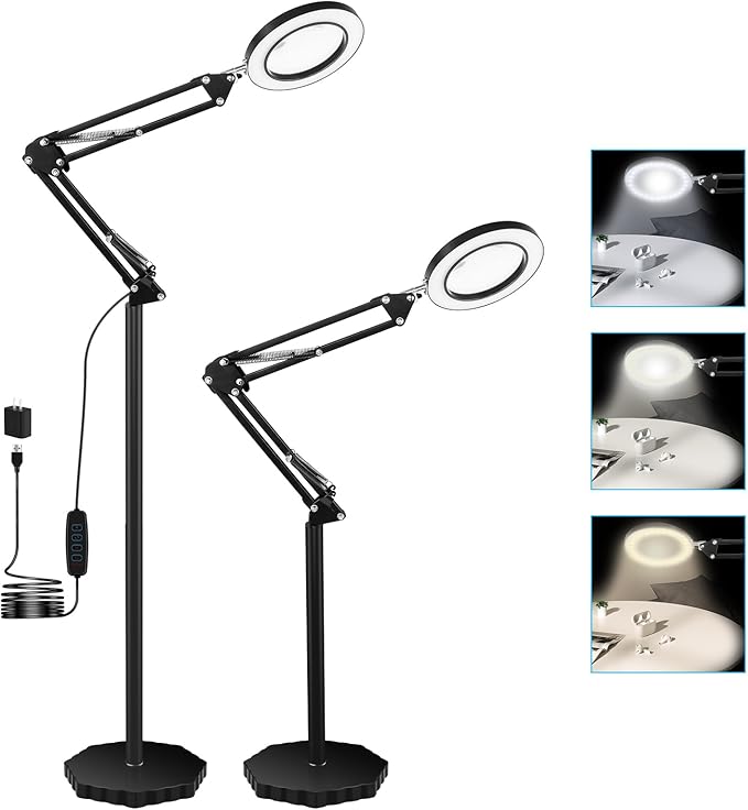 Juo 8x Magnifying Glass Floor Lamp