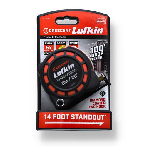LUFKIN 26' x 1-3/16'' SHOCKFORCE TAPE MEASURE