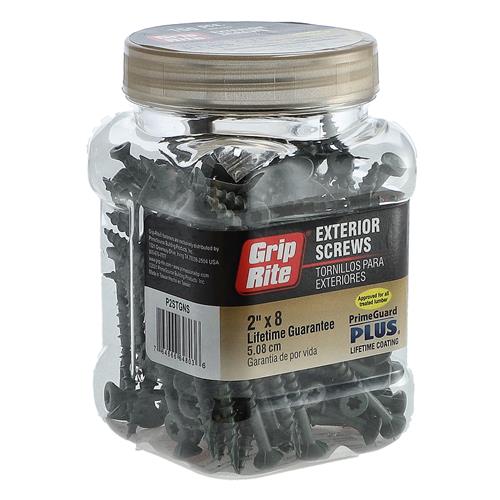 GRIP-RITE 150PC DECK SCREWS #8x2'' GREEN T-20 TYPE 17 POINT