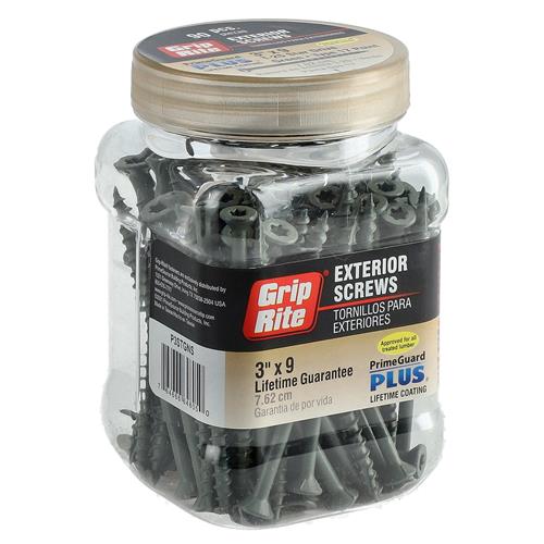 GRIP-RITE 90PC DECK SCREWS #9x3'' T-25 TYPE 17 POINT GREEN
