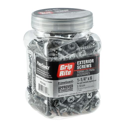 GRIP-RITE 325PC DECK SCREWS #6x1-1/4'' GRAY #2PH