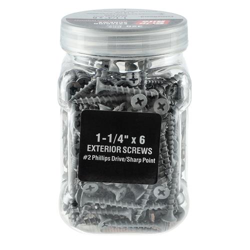 GRIP-RITE 325PC DECK SCREWS #6x1-1/4'' GRAY #2PH