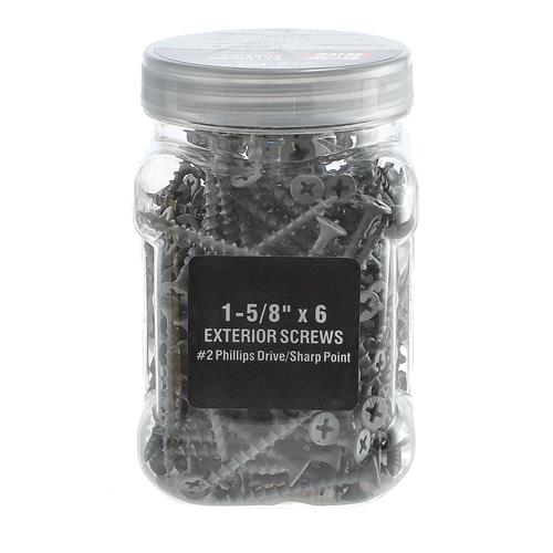 GRIP-RITE 225PC DECK SCREWS #6x1-5/8'' GRAY #2PH