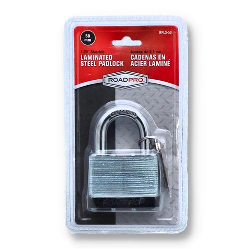 ROAD PRO 50mm LAMINATED STEEL PADLOCK