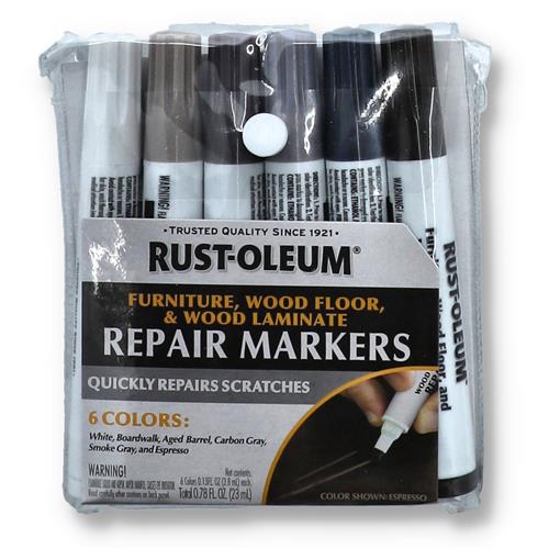 6CT RUSTOLEUM WOOD FURNITURE REPAIR MARKERS