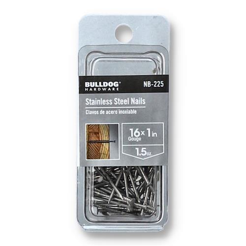 BULLDOG 1.5OZ STAINLESS STEEL NAILS 16G AND 18G