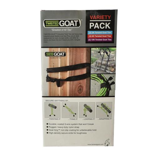 TWISTED GOAT TWIST TIES VARIETY PACK 2 each 3, 6, & 10'