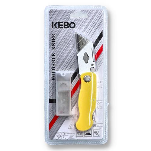 KEBO FOLDING UTILITY KNIFE & 5 BLADES