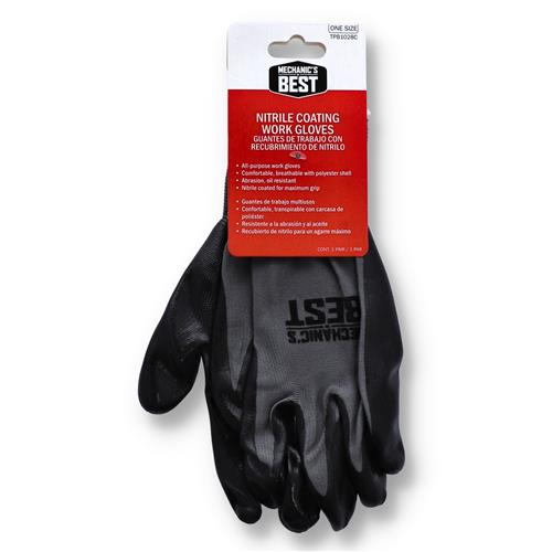 MECHANICS BEST NITRILE COATED GLOVES