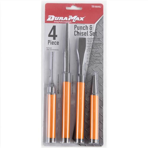 4PC PUNCH & CHISEL SET WITH PV