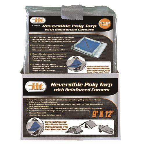 9'x12' FINISH SIZE SILVER-BLUE TARP