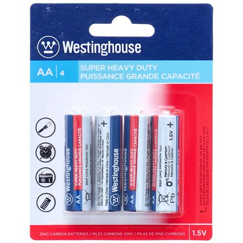 4pk WESTINGHOUSE AA BATTERIES