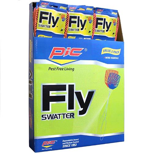 2ct FLY SWATTER WIRE HANDLE - PIC