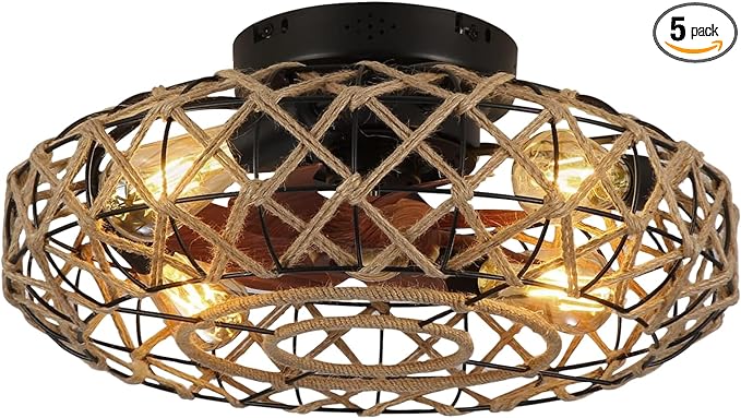 Zuzanny 20in. Boho Caged Ceiling Fan