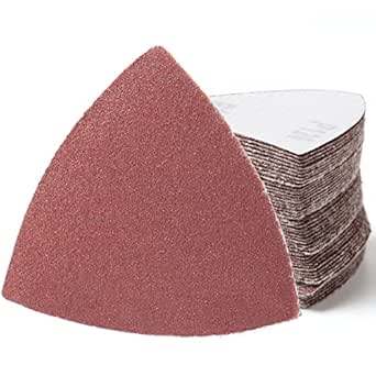 Airic 100pcs 3-1/8 120 Grit Triangular Sanding Pads