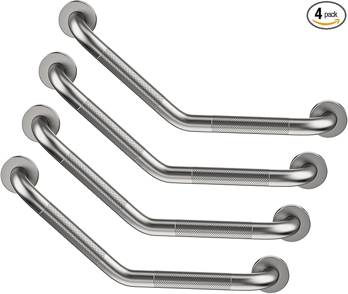 20in. Angled Grab Bar- 4Pk (Brushed Nickel)