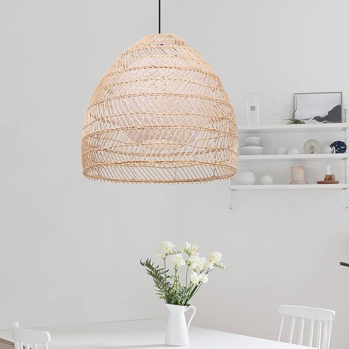 Arturesthome Weaving Rattan Pendant Light Fixture