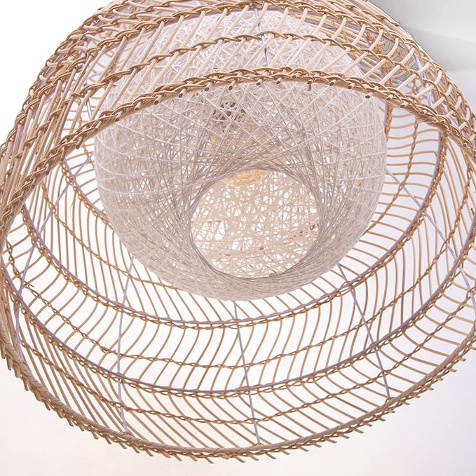 Arturesthome Weaving Rattan Pendant Light Fixture