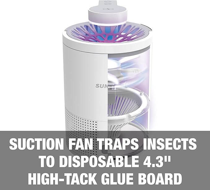 Sun Joe UV Indoor Insect Fruit Fly Trap for Small Flying Insects