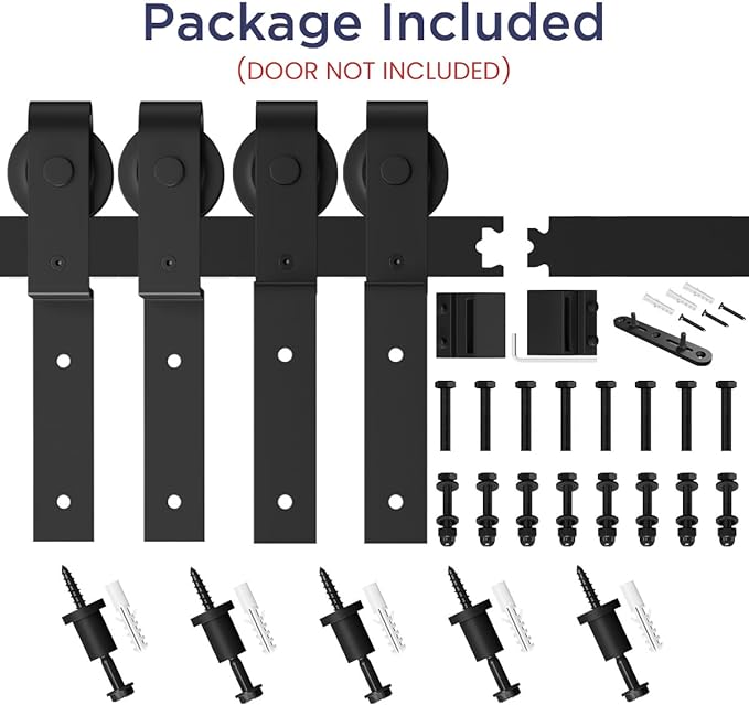 Smartsmith 6ft. Bypass Barndoor Hardware Kit (DOOR NOT INCLUDED)