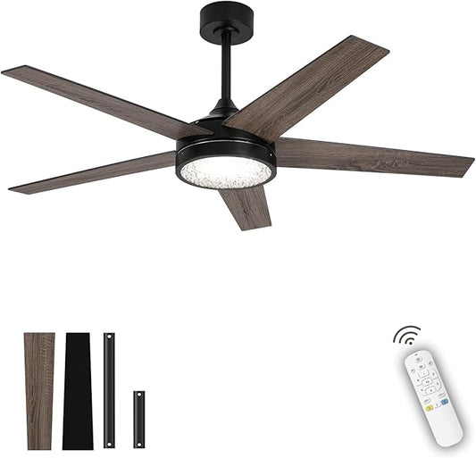 Ctitly 52" Indoor/Outdoor Ceiling Fan w/ Light