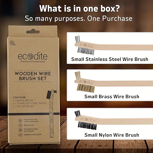 Ecodite 3Pc Wire Brush Set