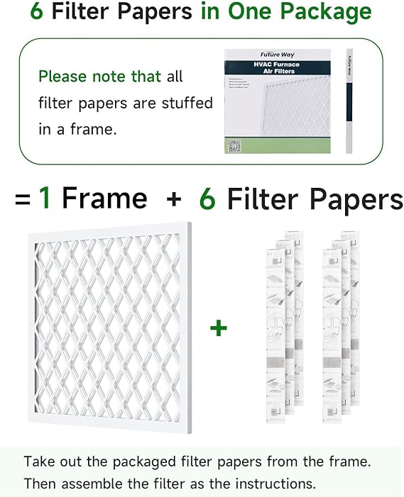 Future Way 16x25x1 Air Filter 6pk