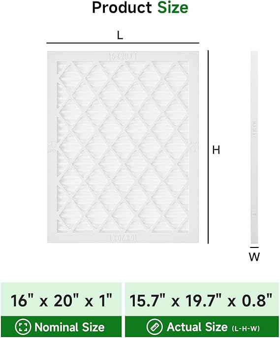 Future Way 16x25x1 Air Filter 6pk