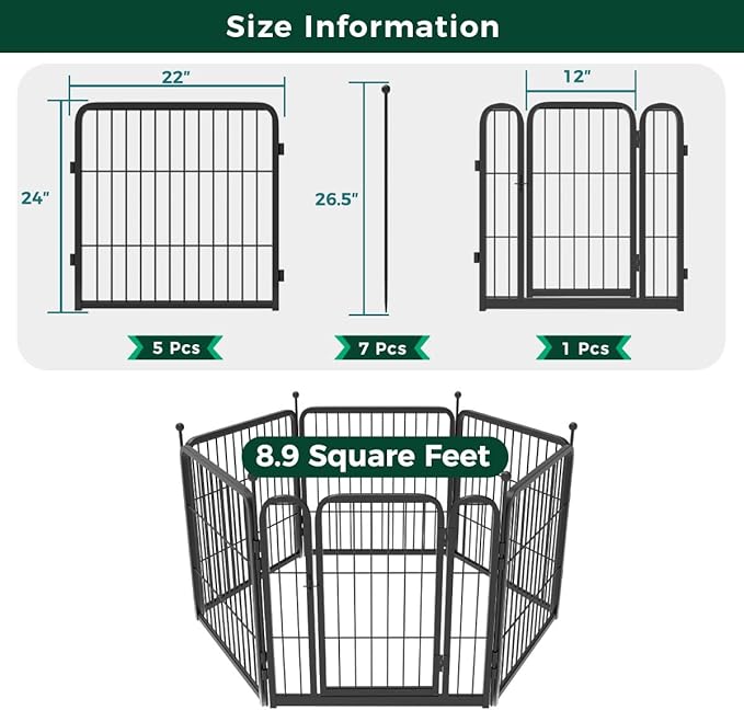 FXW Decorative Garden/Dog Fence 24in.x11.12ft. (Black)