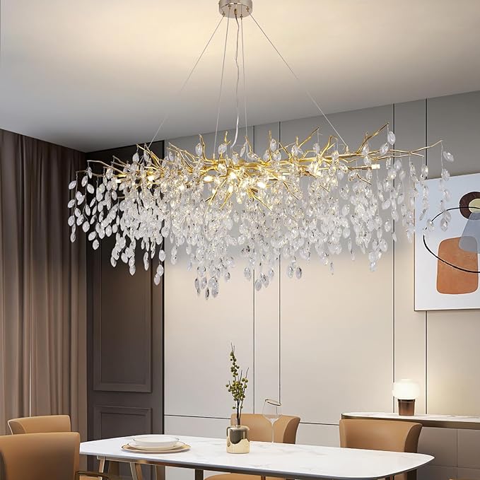 GMlixin 63in. Modern Crystal Chandelier ( Gold )