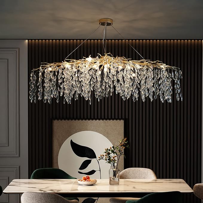 GMlixin 63in. Modern Crystal Chandelier ( Gold )