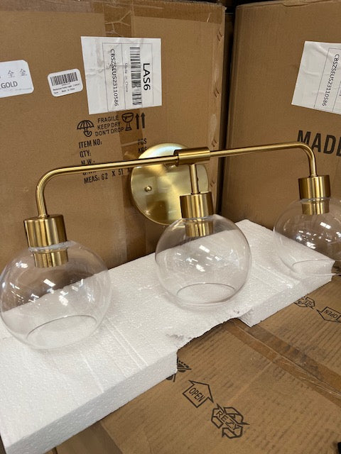 Modern Gold 3 -Light Vanity Light Fixture