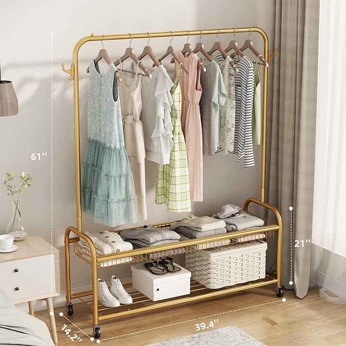 Thick Forest Gold Clothes Rack