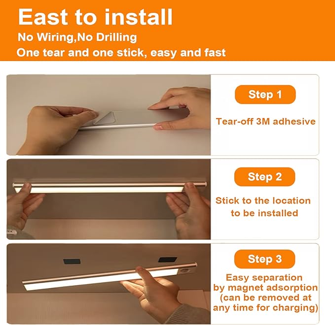 Holen Darrel Under Cabinet LED Motion Sensor Lights (Rechargeable Battery)