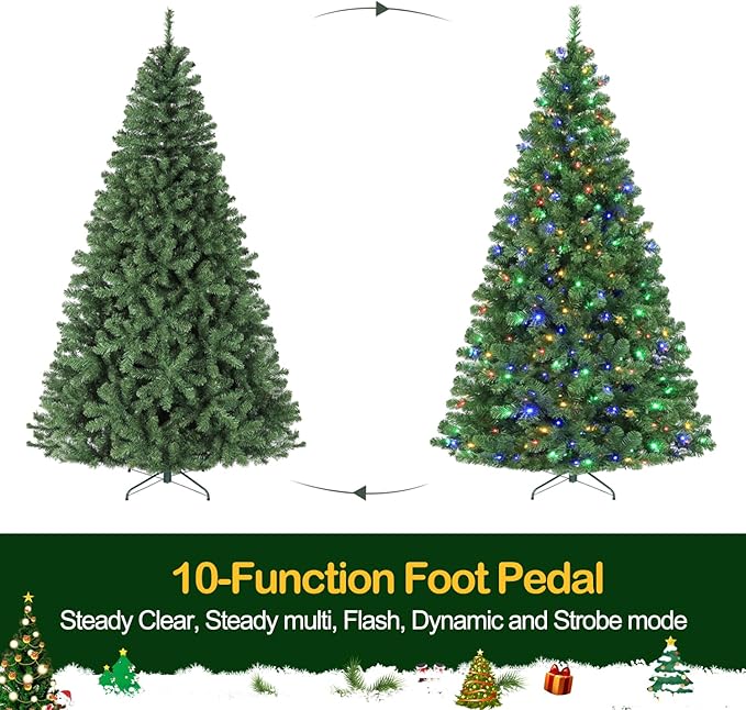 Hycolity 6ft. Prelit Multicolor Artificial Christmas Tree