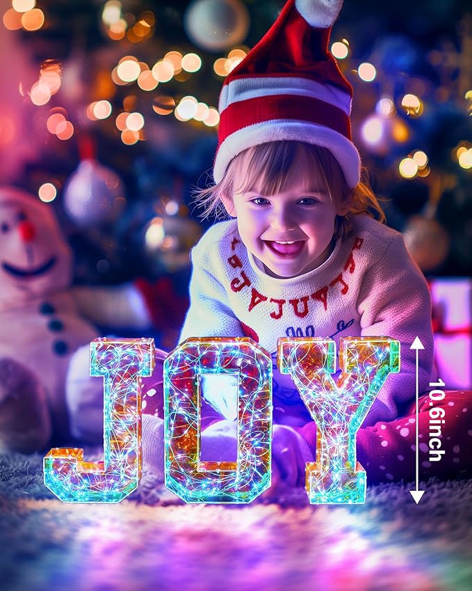 Brightown Lighted Iridescent JOY Display