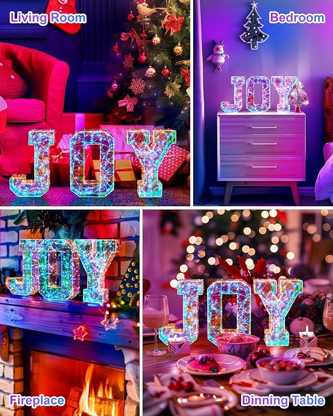 Brightown Lighted Iridescent JOY Display