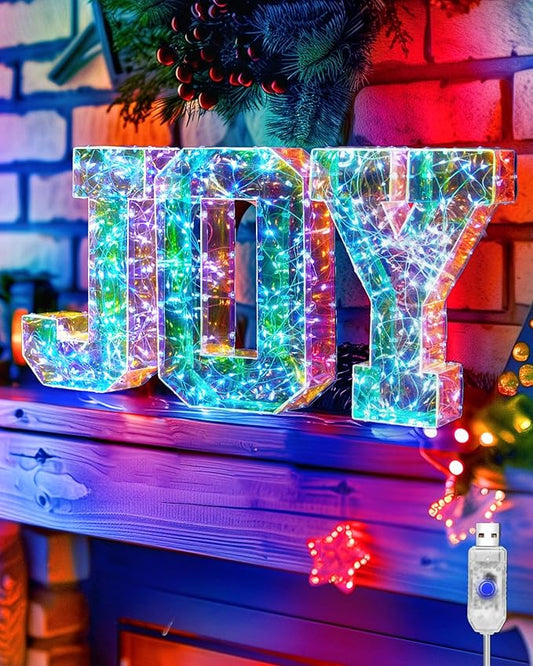 Brightown Lighted Iridescent JOY Display