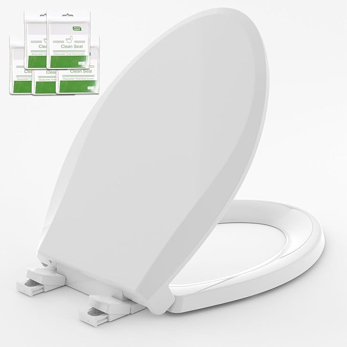 Kemex Soft-Close Elongated Toilet Seat (White)