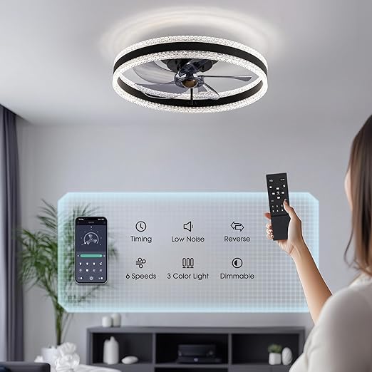 Ludomide Crystal 20" Smart Ceiling Fan